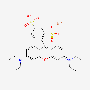 molecular formula C27H29LiN2O7S2 B591328 Xanthylium, 3,6-bis(diethylamino)-9-(2,4-disulfophenyl)-, inner salt, lithium salt (1:1) CAS No. 131013-82-6