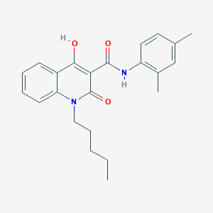 molecular formula C23H26N2O3 B5913285 N-(2,4-dimethylphenyl)-4-hydroxy-2-oxo-1-pentylquinoline-3-carboxamide 