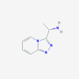 molecular formula C8H10N4 B059133 (1S)-1-[1,2,4]triazolo[4,3-a]pyridin-3-ylethanamine CAS No. 1212823-28-3