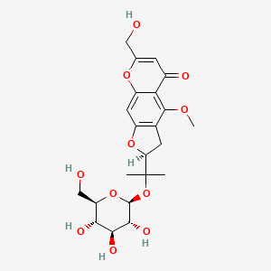 molecular formula C22H28O11 B591336 4'-O-β-D-吡喃葡萄糖苷 Cimifugin CAS No. 1632110-81-6