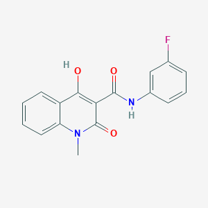 molecular formula C17H13FN2O3 B5913398 N-(3-fluorophenyl)-4-hydroxy-1-methyl-2-oxo-1,2-dihydroquinoline-3-carboxamide 