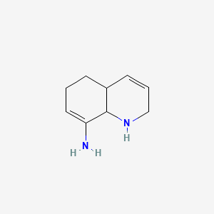 molecular formula C9H14N2 B591345 1,2,4A,5,6,8a-hexahydroquinolin-8-amine CAS No. 136481-57-7
