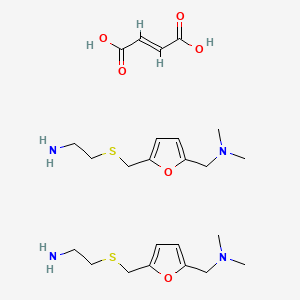 molecular formula C24H40N4O6S2 B591354 2-(((5-((Dimethylamino)methyl)furan-2-yl)methyl)thio)ethanamine Fumarate (2:1) CAS No. 256948-32-0