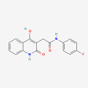 molecular formula C17H13FN2O3 B5913658 N-(4-FLUORO-PHENYL)-2-(4-HYDROXY-2-OXO-1,2-DIHYDRO-QUINOLIN-3-YL)-ACETAMIDE 