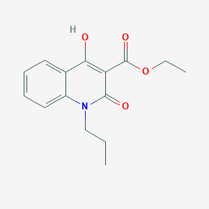 molecular formula C15H17NO4 B5913689 Ethyl 4-hydroxy-2-oxo-1-propyl-1,2-dihydroquinoline-3-carboxylate 