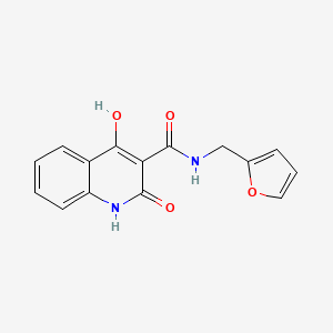 molecular formula C15H12N2O4 B5913699 N-[(FURAN-2-YL)METHYL]-4-HYDROXY-2-OXO-1,2-DIHYDROQUINOLINE-3-CARBOXAMIDE 
