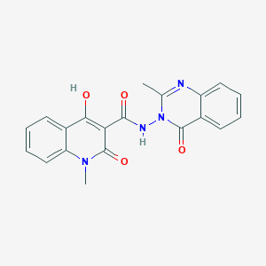 molecular formula C20H16N4O4 B5913715 4-HYDROXY-1-METHYL-N-(2-METHYL-4-OXO-3,4-DIHYDROQUINAZOLIN-3-YL)-2-OXO-1,2-DIHYDROQUINOLINE-3-CARBOXAMIDE 