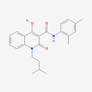 molecular formula C23H26N2O3 B5913800 N-(2,4-dimethylphenyl)-4-hydroxy-1-(3-methylbutyl)-2-oxoquinoline-3-carboxamide 