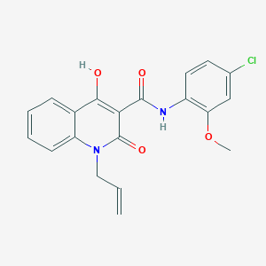 molecular formula C20H17ClN2O4 B5913864 N-(4-chloro-2-methoxyphenyl)-4-hydroxy-2-oxo-1-prop-2-enylquinoline-3-carboxamide 
