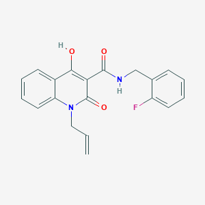 molecular formula C20H17FN2O3 B5913865 N-[(2-fluorophenyl)methyl]-4-hydroxy-2-oxo-1-prop-2-enylquinoline-3-carboxamide 