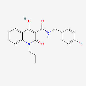 molecular formula C20H19FN2O3 B5913867 N-(4-fluorobenzyl)-4-hydroxy-2-oxo-1-propyl-1,2-dihydroquinoline-3-carboxamide 
