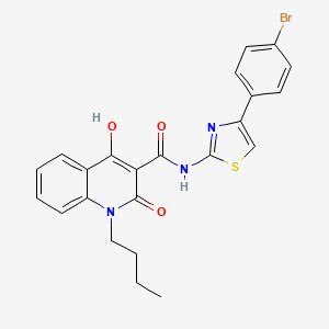 molecular formula C23H20BrN3O3S B5913895 N-[4-(4-bromophenyl)-1,3-thiazol-2-yl]-1-butyl-4-hydroxy-2-oxo-1,2-dihydroquinoline-3-carboxamide 