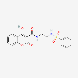 molecular formula C18H16N2O6S B5913938 N-[2-(benzenesulfonamido)ethyl]-4-hydroxy-2-oxochromene-3-carboxamide 