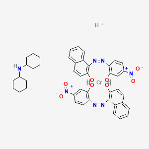 molecular formula C44H46CrN7O8+ B591396 Chromate(1-), bis(1-((2-hydroxy-4-nitrophenyl)azo)-2-naphthalenolato(2-))-, hydrogen, compd. with N-cyclohexylcyclohexanamine (1:1) CAS No. 125378-95-2