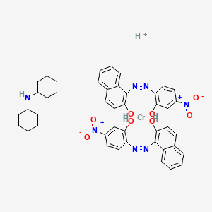 Chromate(1-), bis(1-((2-hydroxy-4-nitrophenyl)azo)-2-naphthalenolato(2-))-, hydrogen, compd. with N-cyclohexylcyclohexanamine (1:1)