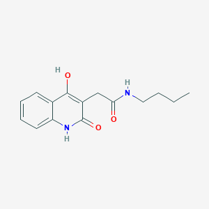 molecular formula C15H18N2O3 B5913979 N-Butyl-2-(4-hydroxy-2-oxo-1,2-dihydro-quinolin-3-yl)-acetamide 