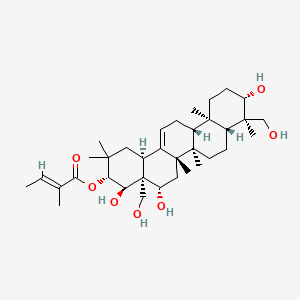 molecular formula C35H56O7 B591402 O-Tigloylgymnemagenin CAS No. 1581276-63-2