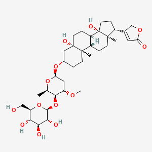 molecular formula C36H56O13 B591409 Periplogenin 3-[O-beta-glucopyranosyl-(1-->4)-beta-sarmentopyranoside] CAS No. 1253421-94-1