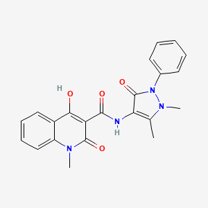 molecular formula C22H20N4O4 B5914177 N-(1,5-dimethyl-3-oxo-2-phenylpyrazol-4-yl)-4-hydroxy-1-methyl-2-oxoquinoline-3-carboxamide 