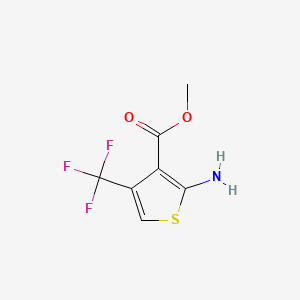 molecular formula C7H6F3NO2S B591418 Methyl 2-amino-4-(trifluoromethyl)thiophene-3-carboxylate CAS No. 1094619-74-5