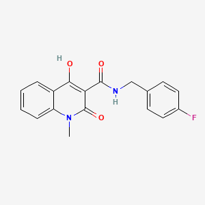 molecular formula C18H15FN2O3 B5914240 N-[(4-FLUOROPHENYL)METHYL]-4-HYDROXY-1-METHYL-2-OXO-1,2-DIHYDROQUINOLINE-3-CARBOXAMIDE 