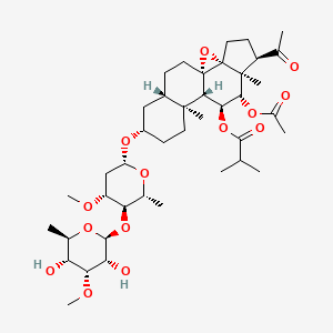 3-O-beta-Allopyranosyl-(1->4)-beta-oleandropyranosyl-11-O-isobutyryl-12-O-acetyltenacigenin B