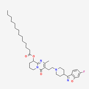 Tetradecanoic Acid 3-[2-[4-(6-Fluoro-1,2-benzisoxazol-3-yl)-1-piperidinyl]ethyl]-6,7,8,9-tetrahydro-2-methyl-4-oxo-4H-pyrido[1,2-a]p yrimidin-9-yl Ester
