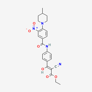 molecular formula C25H26N4O6 B5914385 ethyl (Z)-2-cyano-3-hydroxy-3-[4-[[4-(4-methylpiperidin-1-yl)-3-nitrobenzoyl]amino]phenyl]prop-2-enoate 