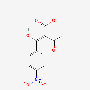 molecular formula C12H11NO6 B5914397 methyl (2Z)-2-[hydroxy-(4-nitrophenyl)methylidene]-3-oxobutanoate 