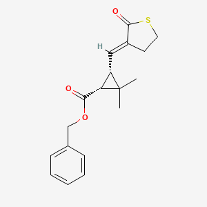 molecular formula C18H20O3S B591447 benzyl (1R,3S)-2,2-dimethyl-3-[(E)-(2-oxothiolan-3-ylidene)methyl]cyclopropane-1-carboxylate CAS No. 125603-72-7