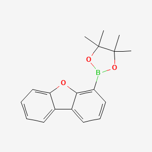 molecular formula C18H19BO3 B591449 2-(Dibenzo[b,d]furan-4-yl)-4,4,5,5-tetramethyl-1,3,2-dioxaborolane CAS No. 912824-85-2