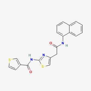 molecular formula C20H15N3O2S2 B591451 N-1-Naphthalenyl-2-[(3-thienylcarbonyl)amino]-4-thiazoleacetamide CAS No. 1209852-34-5