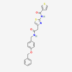 N-[[4-(Phenylmethoxy)phenyl]methyl]-2-[(3-thienylcarbonyl)amino]-4-thiazoleacetamide