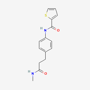 molecular formula C15H16N2O2S B5914658 N-{4-[3-(methylamino)-3-oxopropyl]phenyl}thiophene-2-carboxamide 