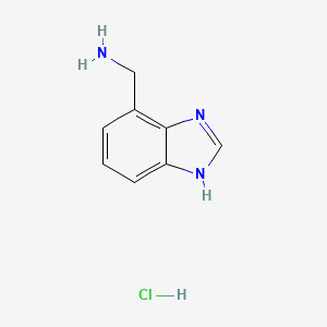 molecular formula C8H10ClN3 B591468 (1H-Benzo[d]imidazol-4-yl)methanamine hydrochloride CAS No. 1788044-02-9