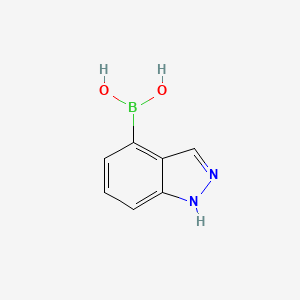 molecular formula C7H7BN2O2 B591470 1H-Indazole-4-boronic acid CAS No. 1023595-17-6