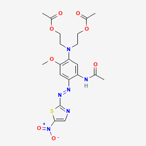 5'-[Bis(2-acetoxyethyl)amino]-4'-methoxy-2'-(5-nitrothiazol-2-ylazo)acetanilide