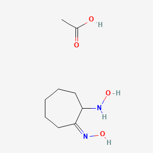 molecular formula C9H18N2O4 B5914800 acetic acid;(NZ)-N-[2-(hydroxyamino)cycloheptylidene]hydroxylamine 