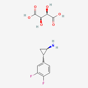 (1R,2S)-2-(3,4-Difluorophenyl)cyclopropanamine (2R,3R)-2,3-Dihydroxysuccinate