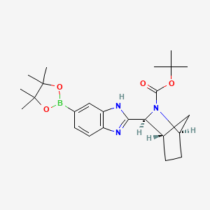 (1R,3S,4S)-tert-butyl 3-(6-(4,4,5,5-tetramethyl-1,3,2-dioxaborolan-2-yl)-1H-benzo[d]imidazol-2-yl)-2-azabicyclo[2.2.1]heptane-2-carboxylate