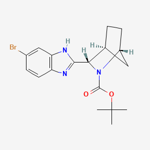 molecular formula C18H22BrN3O2 B591488 (1R,3S,4S)-3-(6-BroMo-1H-benziMidazol-2-yl)-2-azabicyclo[2.2.1]heptane-2-carboxylic acid 1,1-diMethylethyl ester CAS No. 1256387-74-2