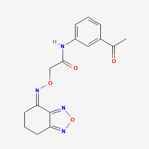 molecular formula C16H16N4O4 B5914927 N-(3-acetylphenyl)-2-{[(4Z)-6,7-dihydro-2,1,3-benzoxadiazol-4(5H)-ylideneamino]oxy}acetamide 
