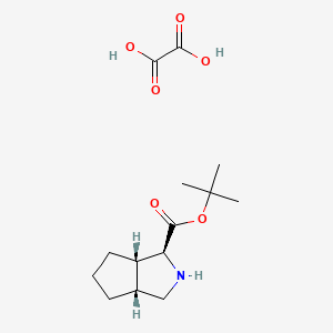 molecular formula C14H23NO6 B591493 (1S,3aR,6aS)-tert-Butyl octahydrocyclopenta[c]pyrrole-1-carboxylate oxalate CAS No. 907606-68-2
