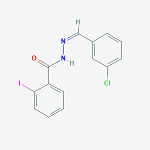 molecular formula C14H10ClIN2O B5914940 N-[(Z)-(3-chlorophenyl)methylideneamino]-2-iodobenzamide 