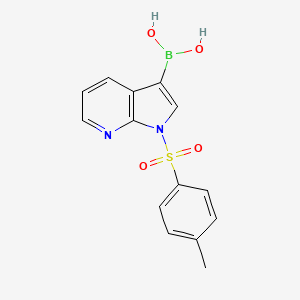 molecular formula C14H13BN2O4S B591499 1-tosyl-1H-pyrrolo[2,3-b]pyridin-3-ylboronic acid CAS No. 882562-39-2
