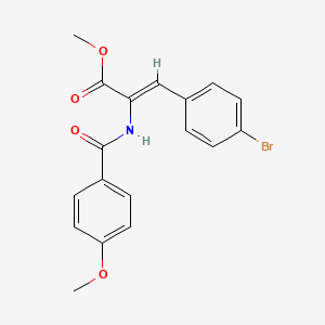 molecular formula C18H16BrNO4 B5915047 methyl (Z)-3-(4-bromophenyl)-2-[(4-methoxybenzoyl)amino]prop-2-enoate 