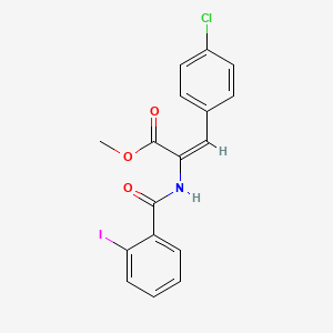 molecular formula C17H13ClINO3 B5915206 methyl (E)-3-(4-chlorophenyl)-2-[(2-iodobenzoyl)amino]prop-2-enoate 