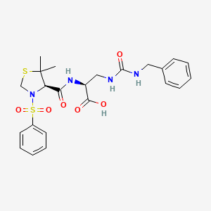 N-[[(4R)-5,5-Dimethyl-3-(phenylsulfonyl)-4-thiazolidinyl]carbonyl]-3-[[[(phenylmethyl)amino]carbonyl]amino]-L-alanine
