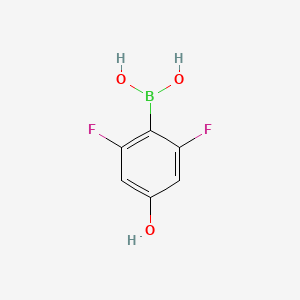 molecular formula C6H5BF2O3 B591526 (2,6-Difluoro-4-hydroxyphenyl)boronic acid CAS No. 957065-87-1