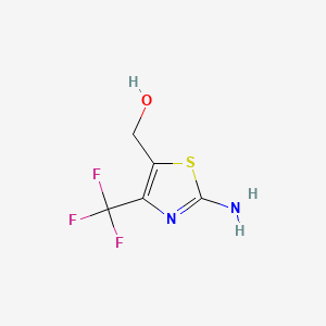 molecular formula C5H5F3N2OS B591528 (2-Amino-4-(trifluoromethyl)thiazol-5-yl)methanol CAS No. 1314977-20-2